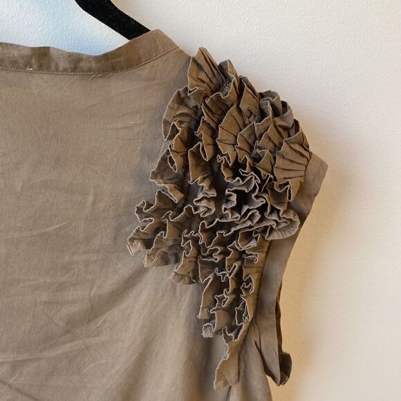 Sibel Saral XS sleeveless top brown cotton - Picture 5 of 12